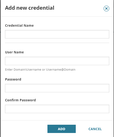 Step 3 - Define credentials